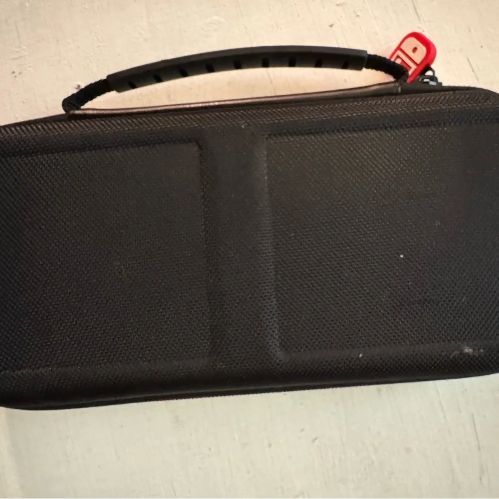 Nintendo Switch with Purple and Orange Joy-Con
